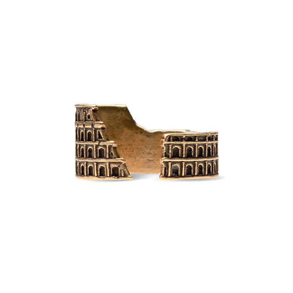Roman Colosseum Ring - Antiqued Gold