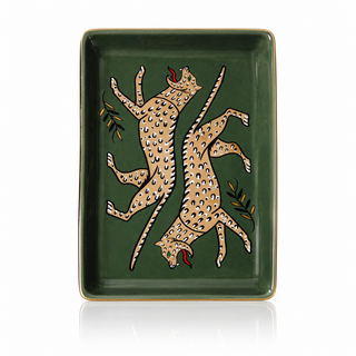 Duo Leopard Ceramic Tray
