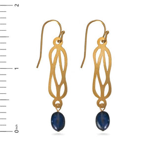 Herculean Knot Earrings with Iolite - Roman Inspired