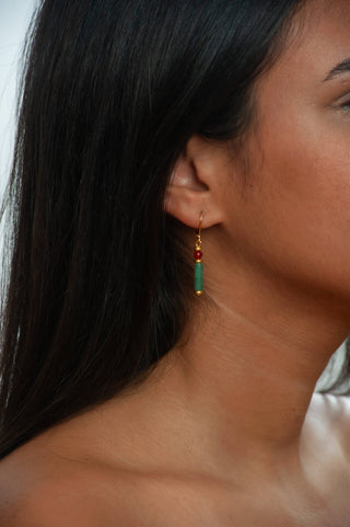 Cleopatra Aventurine Earrings - Egyptian Inspired