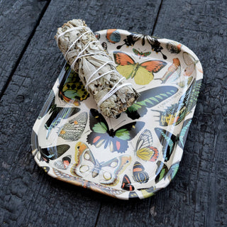 Small Metal Butterfly 1 Tray / Vintage Butterflies Dish