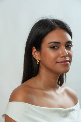Classical Meander Link Earrings - Ancient Greece Inspired