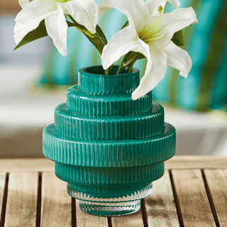 Escalera Vase Green Glass Spring