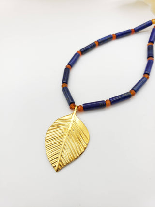 Queen Puabi Single Leaf Necklace