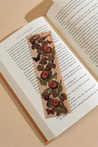 Wood Bookmark -Wild Garden