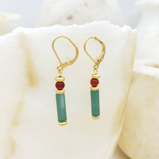 Cleopatra Aventurine Earrings - Egyptian Inspired
