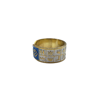 Hieroglyphic Symbol Ring Band Colorful - Adjustable