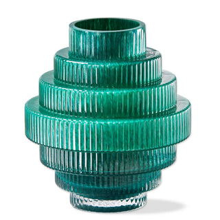 Escalera Vase Green Glass Spring
