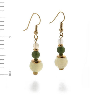 Carved Jade Dragon Earrings
