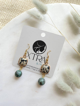 The Misty Earring - Small Beaded Gemstone Drop Earrings