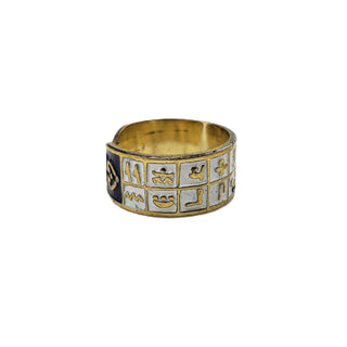 Hieroglyphic Symbol Ring Band Colorful - Adjustable