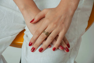 Roman Colosseum Ring - Antiqued Gold