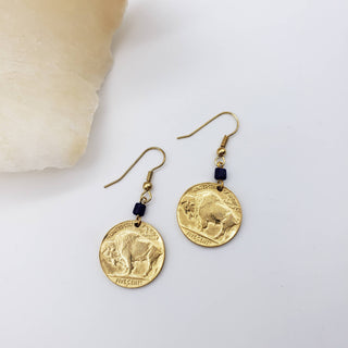 Buffalo Nickel Drop Earrings