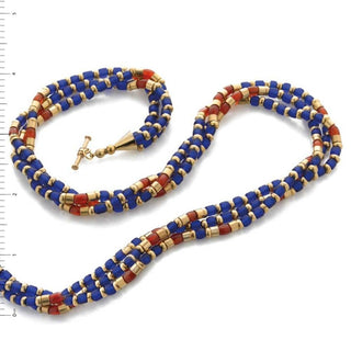 Thebes Triple Strand Necklace - Egyptian Inspired