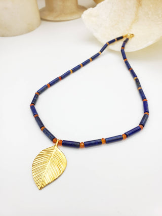 Queen Puabi Single Leaf Necklace