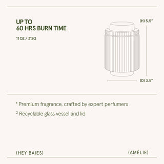 Scented Candle - Hey Baies - 11oz | La Jolie Muse