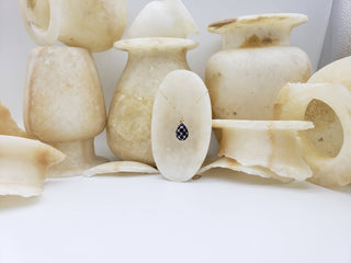 Imperial Blue Argyle Egg Pendant - Fabergé Inspired