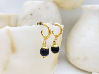 Middle Kingdom Black Onyx Earrings - Egyptian Inspired