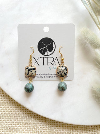 The Misty Earring - Small Beaded Gemstone Drop Earrings