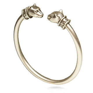 Egyptian Cat Cuff Bracelet - Silver Finish - Bastet Goddess