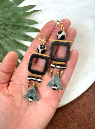 The Dark Geometry Earrings