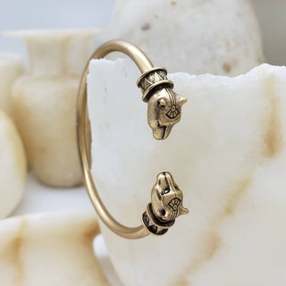 Egyptian Cat Cuff Bracelet - Bastet Goddess