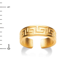 Classical Meander Ring - Bright Gold - Adjustable