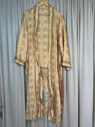 Upcycled Silk Long Robe No. 11
