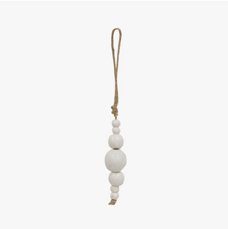 Glittered Wht Wood Icicle Ornament