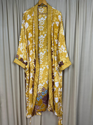 Upcycled Silk Long Robe No. 21