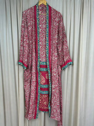 Upcycled Silk Long Robe No. 14