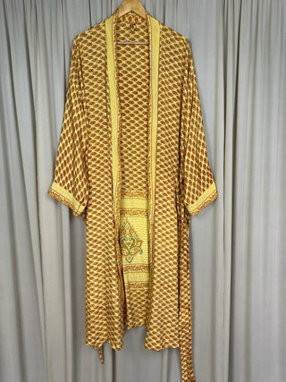 Upcycled Silk Long Robe No. 6