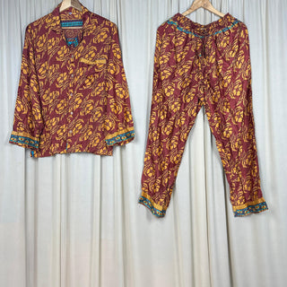 Upcycled Silk PJ Set No. 15 - S/M