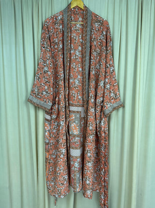 Upcycled Silk Long Robe No. 13