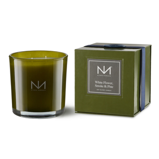 White Flower, Smoke & Pine Candle, 14oz