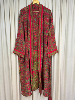 Upcycled Silk Long Robe No. 15