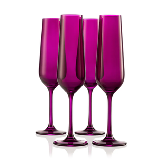 Champagne Flutes, Amethyst - Sold Individually